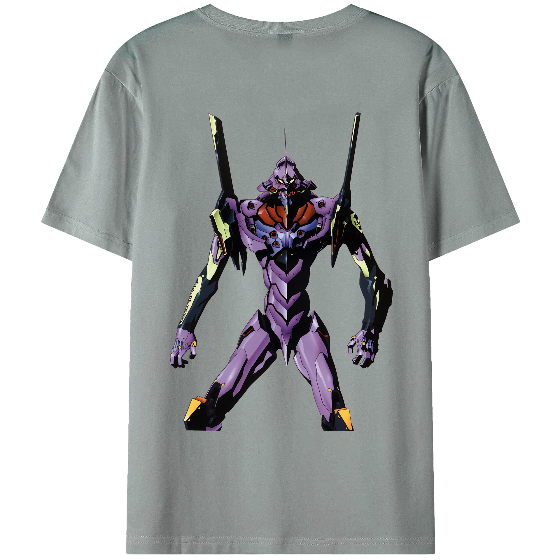 （画像用） EVA 新世紀エヴァンゲリオン 綿100％ メンズ半袖Tシャツ（バックプリント） 通気性